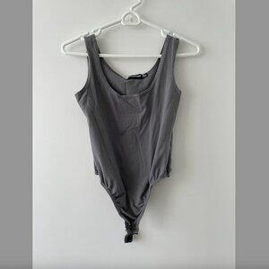Pretty Little Thing - Grey Tank Bodysuit - Size 6